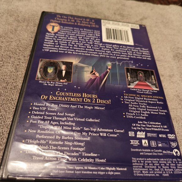 WALT DISNEY'S SNOW WHITE AND THE SEVEN DWARFS 2 DVD SET - Picture 2 of 4